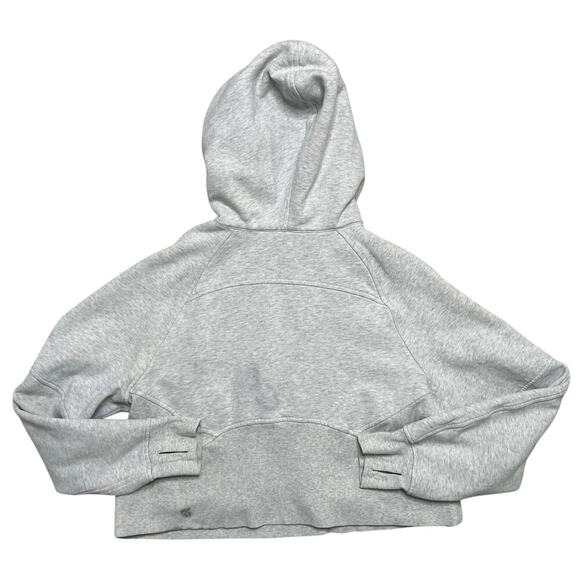 Lululemon Oversized 1/2 Zip Cropped Scuba Hoodie in Gray - size M/L - Picture 7 of 10